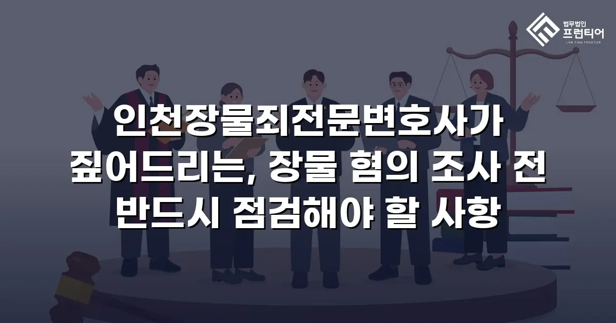 인천장물죄전문변호사가 짚어드리는, 장물 혐의 조사 전 반드시 점검해야 할 사항
