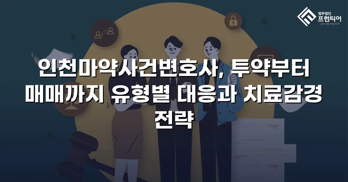 인천마약사건변호사, 투약부터 매매까지 유형별 대응과 치료감경 전략