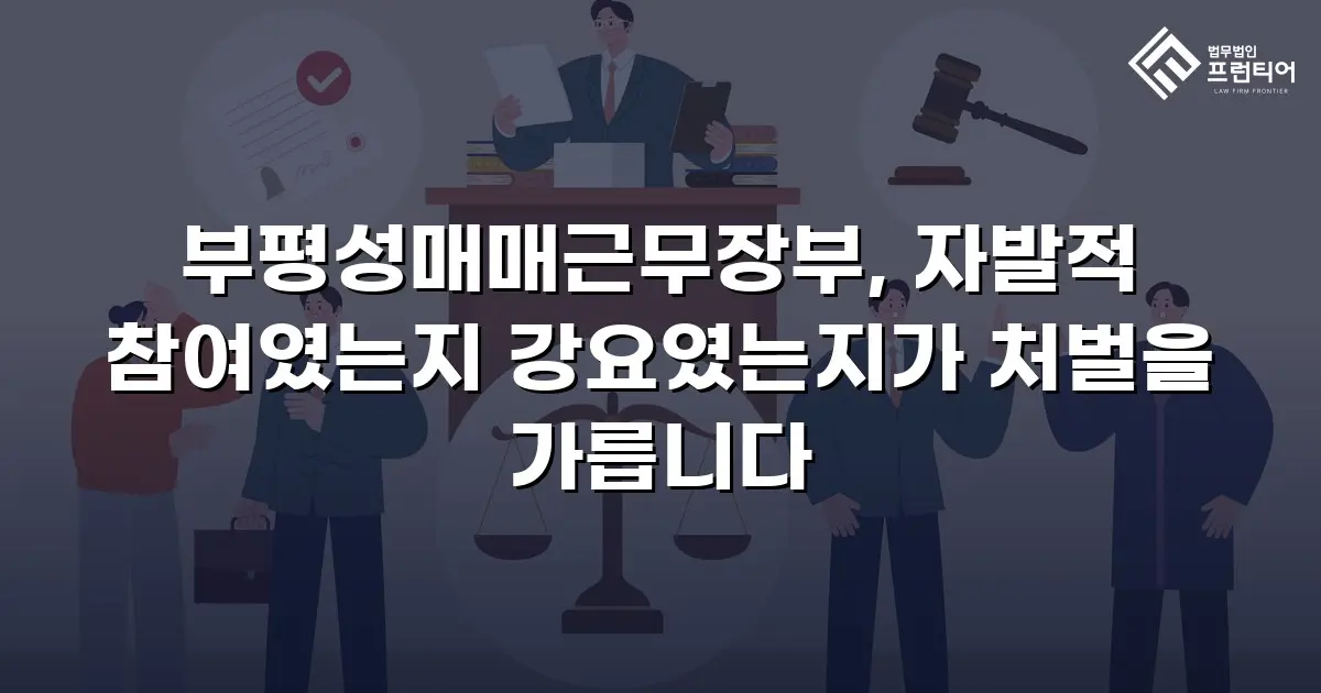 부평성매매근무장부, 자발적 참여였는지 강요였는지가 처벌을 가릅니다