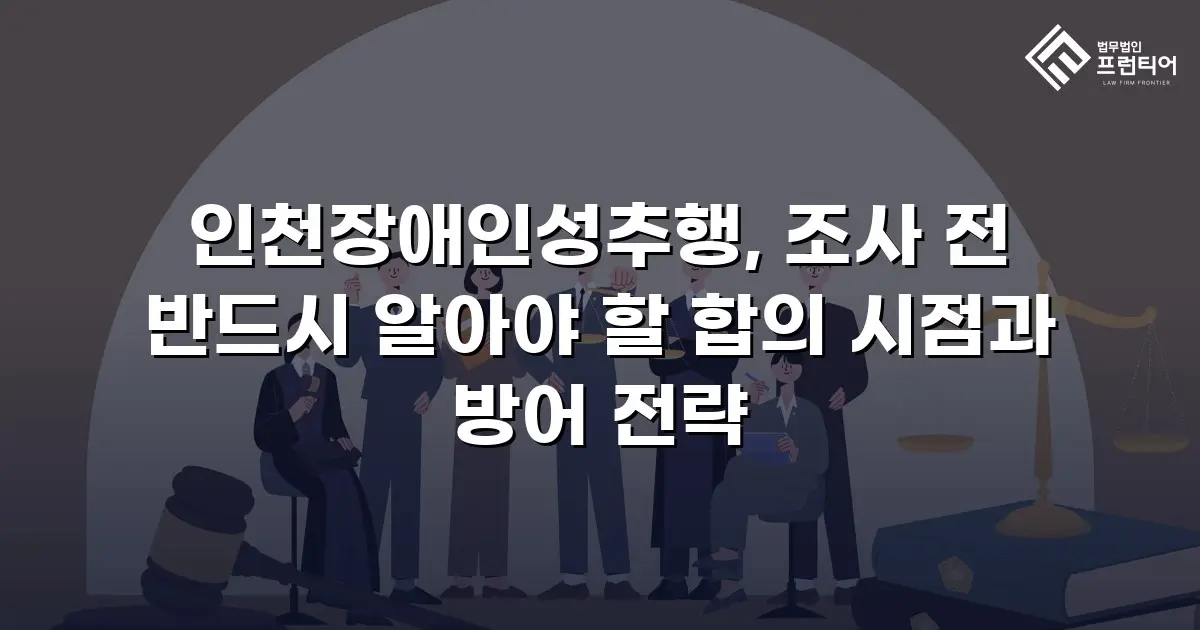 인천장애인성추행, 조사 전 반드시 알아야 할 합의 시점과 방어 전략