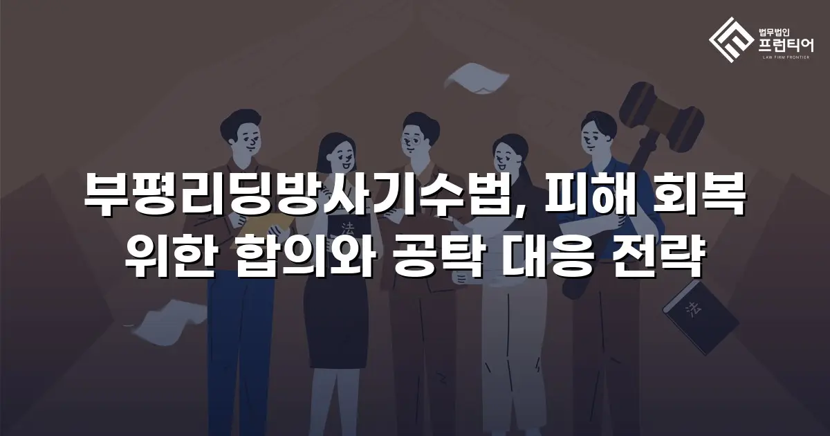 부평리딩방사기수법, 피해 회복 위한 합의와 공탁 대응 전략