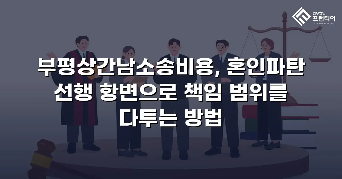 부평상간남소송비용, 혼인파탄 선행 항변으로 책임 범위를 다투는 방법