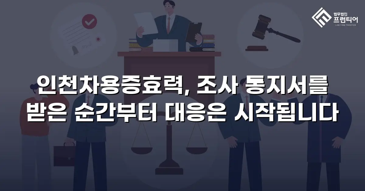 인천차용증효력, 조사 통지서를 받은 순간부터 대응은 시작됩니다