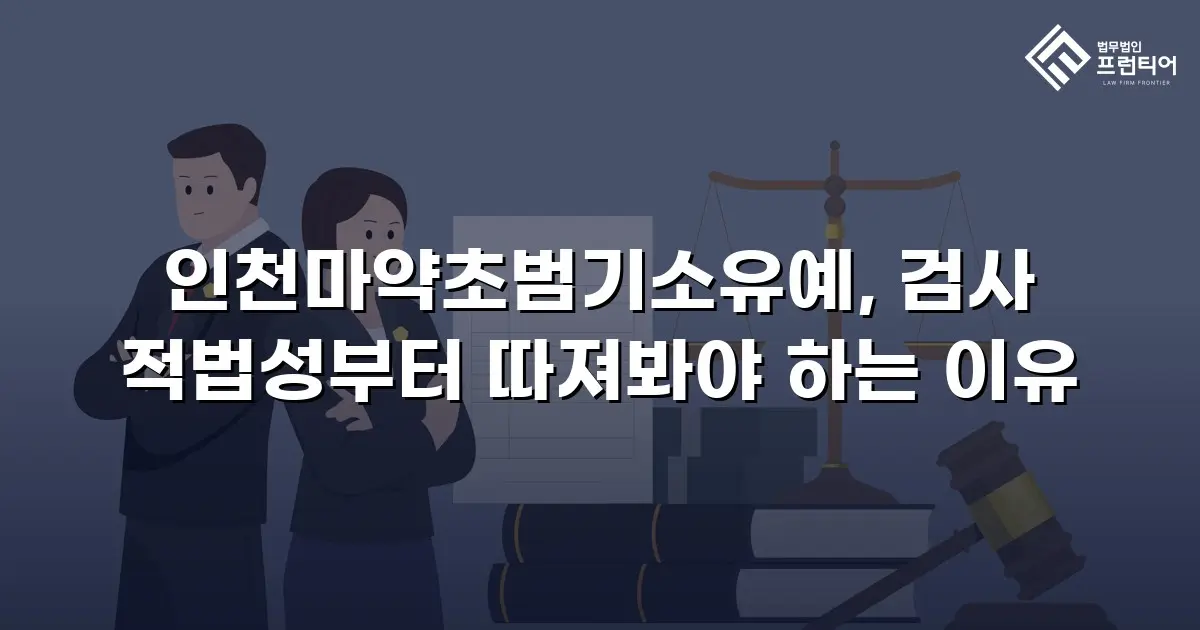 인천마약초범기소유예, 검사 적법성부터 따져봐야 하는 이유