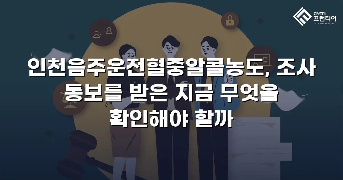 인천음주운전혈중알콜농도, 조사 통보를 받은 지금 무엇을 확인해야 할까