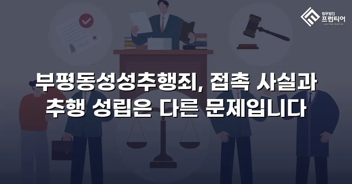 부평동성성추행죄, 접촉 사실과 추행 성립은 다른 문제입니다