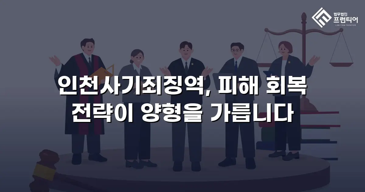 인천사기죄징역, 피해 회복 전략이 양형을 가릅니다