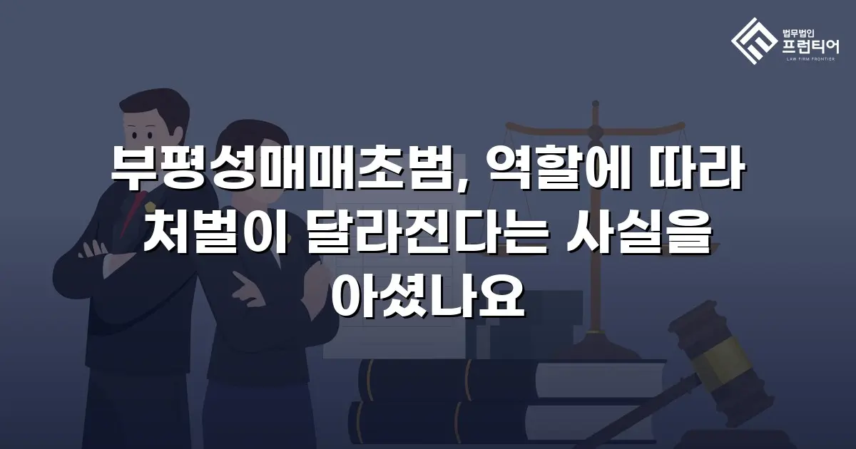 부평성매매초범, 역할에 따라 처벌이 달라진다는 사실을 아셨나요