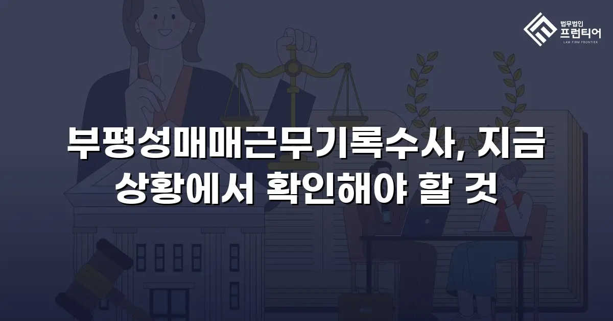 부평성매매근무기록수사, 지금 상황에서 확인해야 할 것