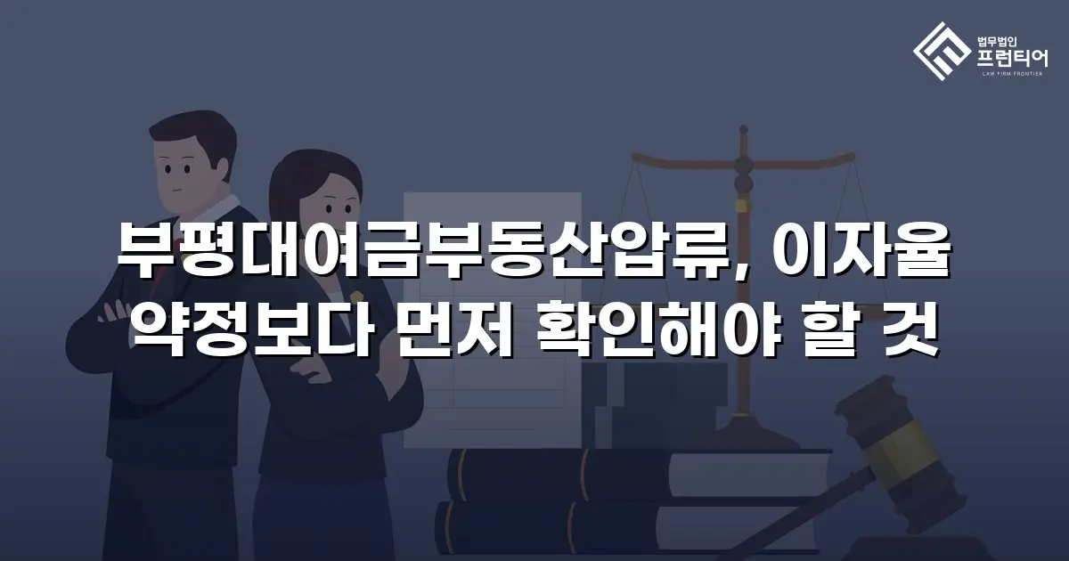 부평대여금부동산압류, 이자율 약정보다 먼저 확인해야 할 것
