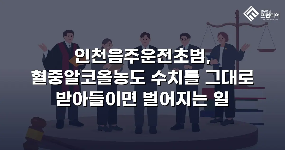 인천음주운전초범, 혈중알코올농도 수치를 그대로 받아들이면 벌어지는 일