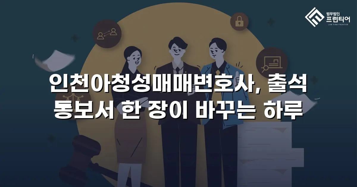 인천아청성매매변호사, 출석 통보서 한 장이 바꾸는 하루