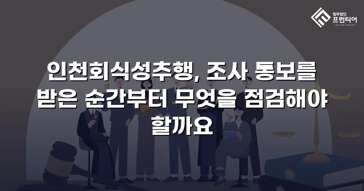 인천회식성추행, 조사 통보를 받은 순간부터 무엇을 점검해야 할까요