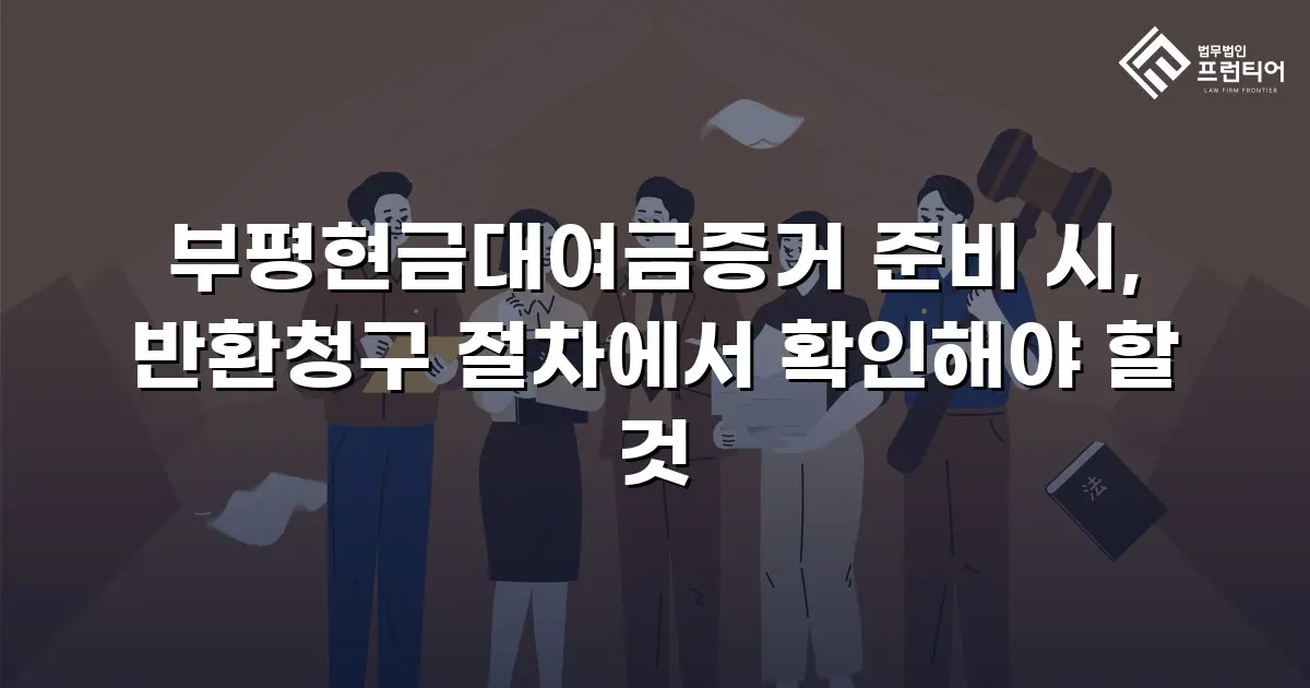 부평현금대여금증거 준비 시, 반환청구 절차에서 확인해야 할 것