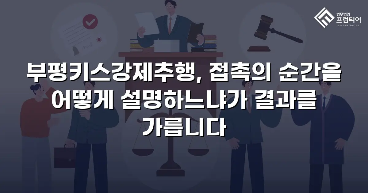 부평키스강제추행, 접촉의 순간을 어떻게 설명하느냐가 결과를 가릅니다