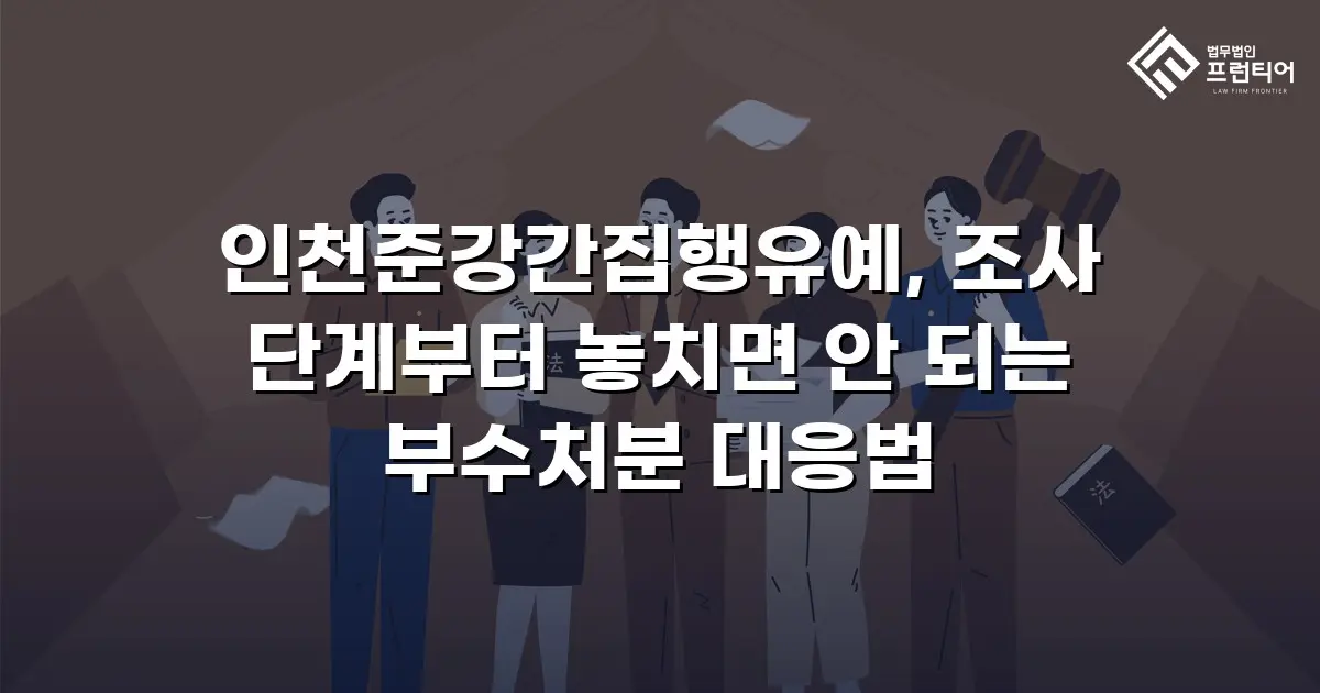 인천준강간집행유예, 조사 단계부터 놓치면 안 되는 부수처분 대응법
