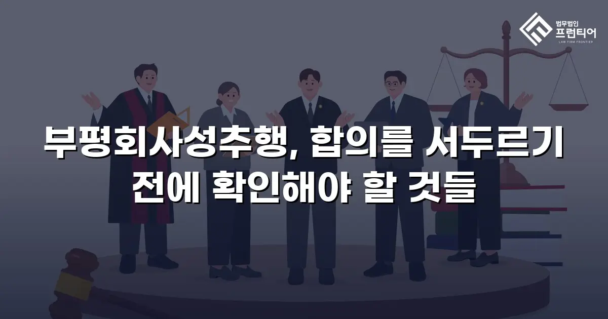 부평회사성추행, 합의를 서두르기 전에 확인해야 할 것들