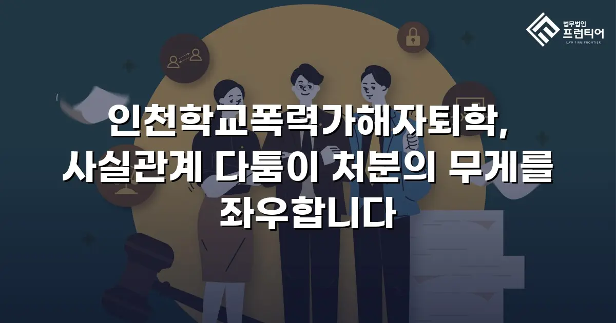 인천학교폭력가해자퇴학, 사실관계 다툼이 처분의 무게를 좌우합니다