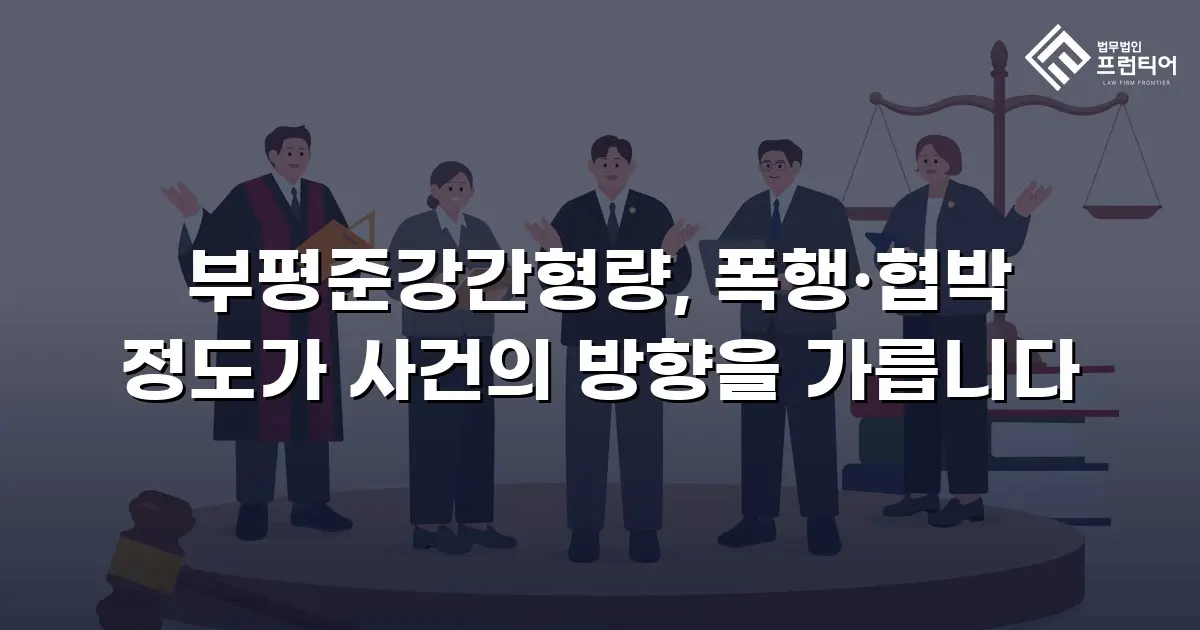 부평준강간형량, 폭행·협박 정도가 사건의 방향을 가릅니다