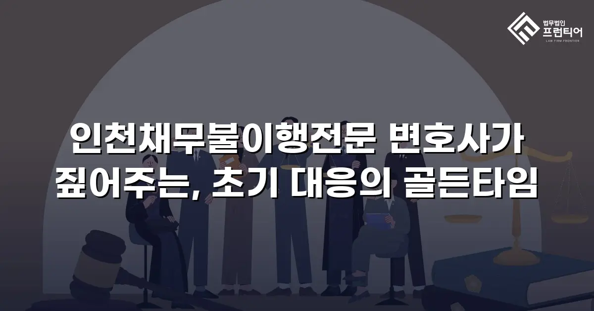인천채무불이행전문 변호사가 짚어주는, 초기 대응의 골든타임