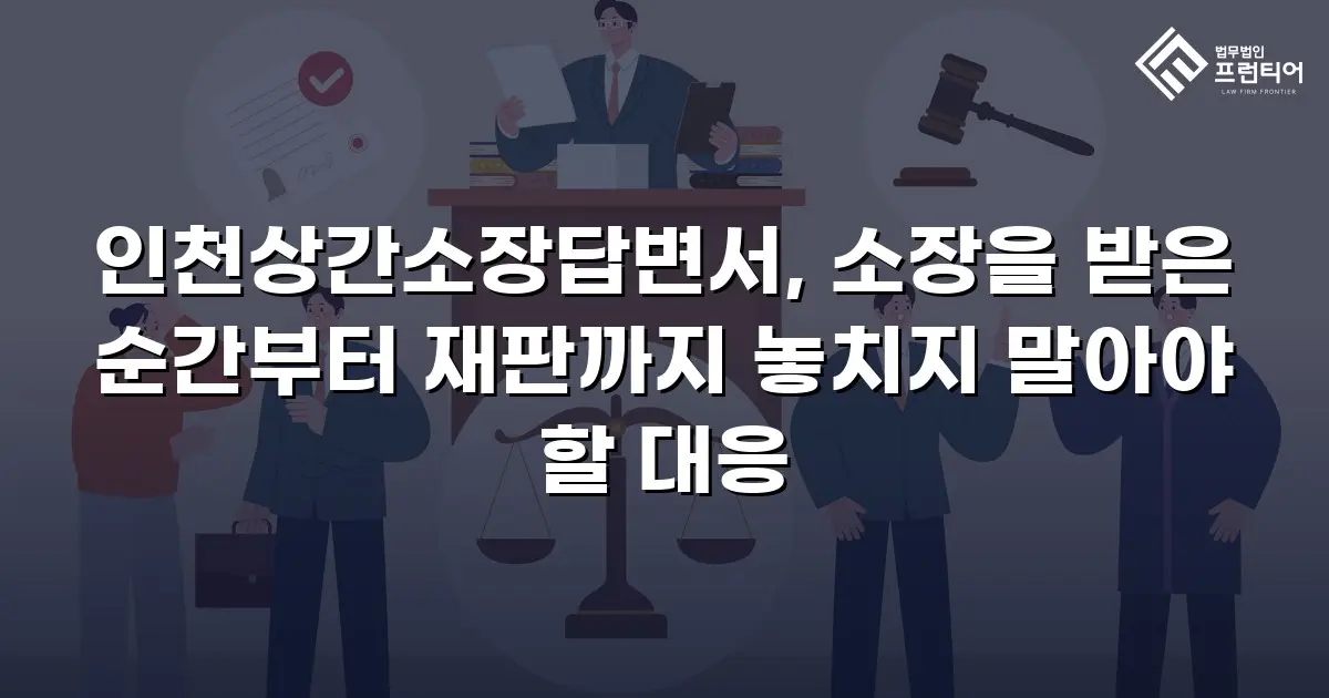 인천상간소장답변서, 소장을 받은 순간부터 재판까지 놓치지 말아야 할 대응