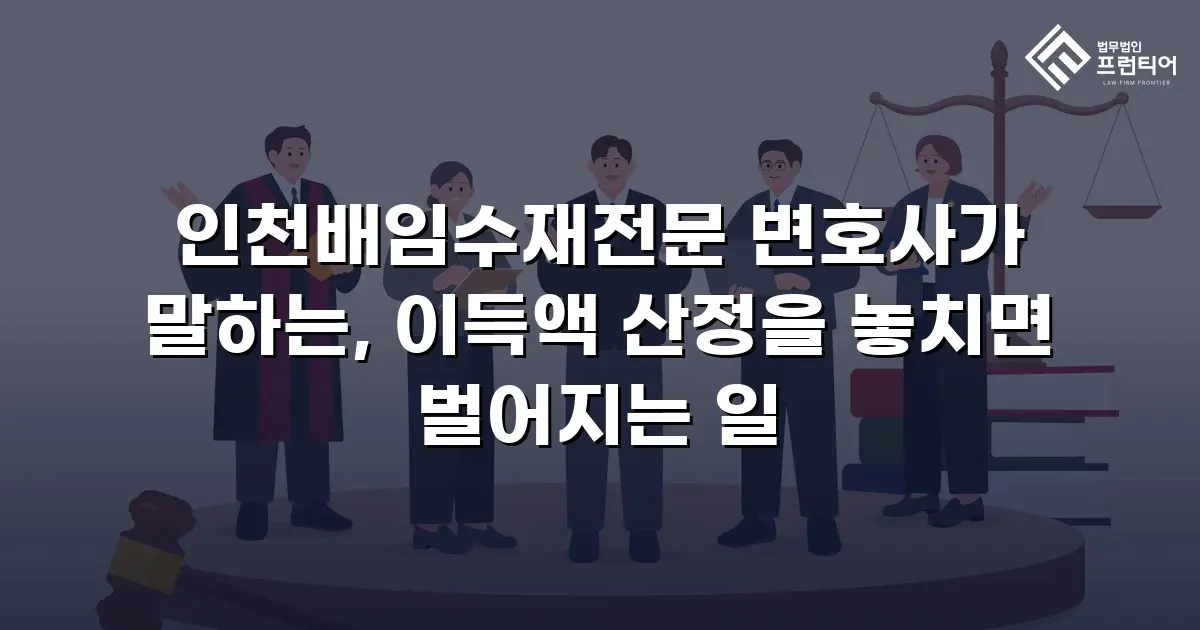 인천배임수재전문 변호사가 말하는, 이득액 산정을 놓치면 벌어지는 일