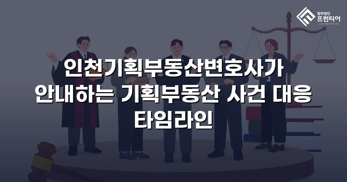 인천기획부동산변호사가 안내하는 기획부동산 사건 대응 타임라인