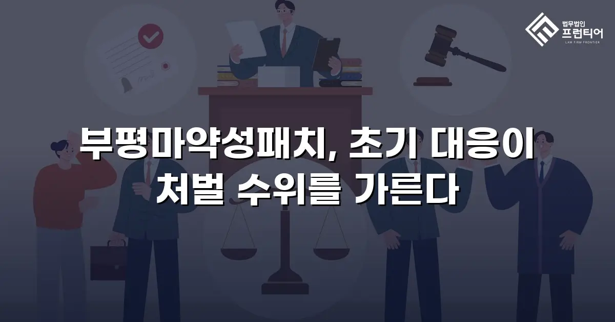 부평마약성패치, 초기 대응이 처벌 수위를 가른다