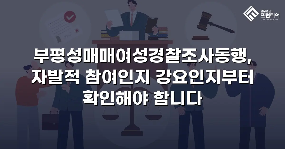 부평성매매여성경찰조사동행, 자발적 참여인지 강요인지부터 확인해야 합니다