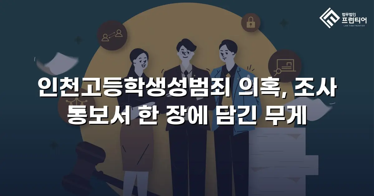 인천고등학생성범죄 의혹, 조사 통보서 한 장에 담긴 무게