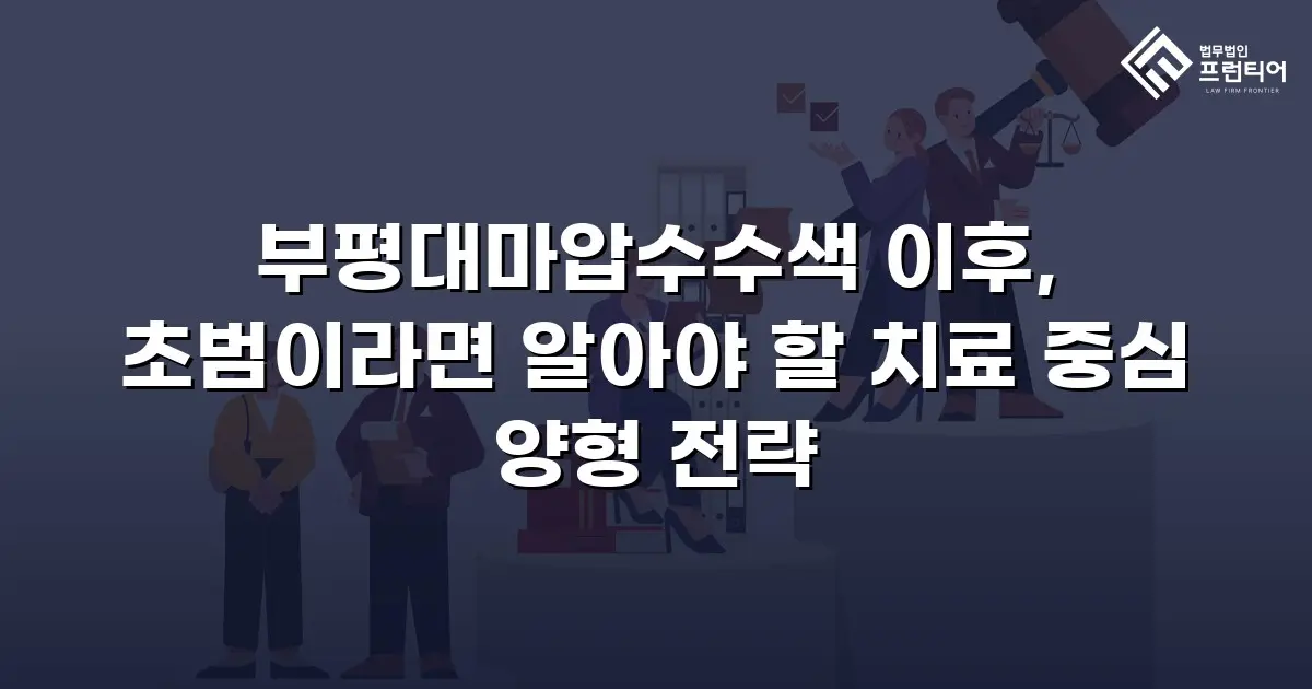 부평대마압수수색 이후, 초범이라면 알아야 할 치료 중심 양형 전략