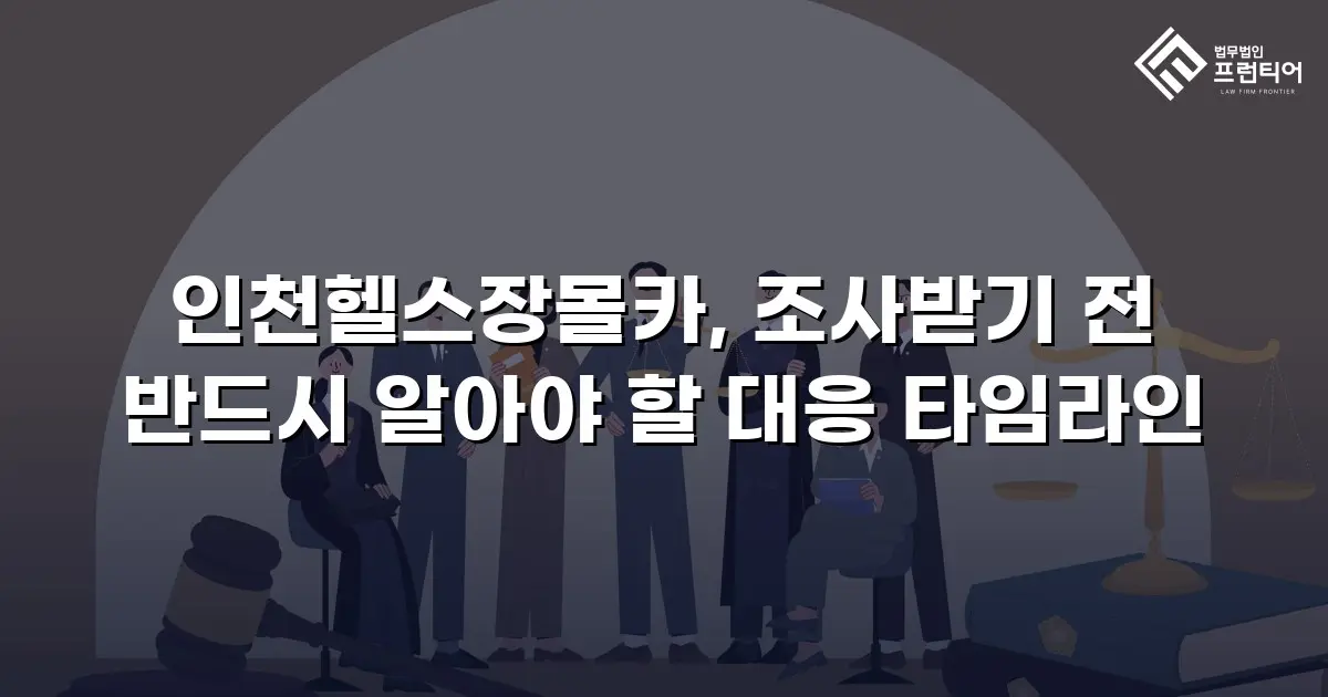 인천헬스장몰카, 조사받기 전 반드시 알아야 할 대응 타임라인
