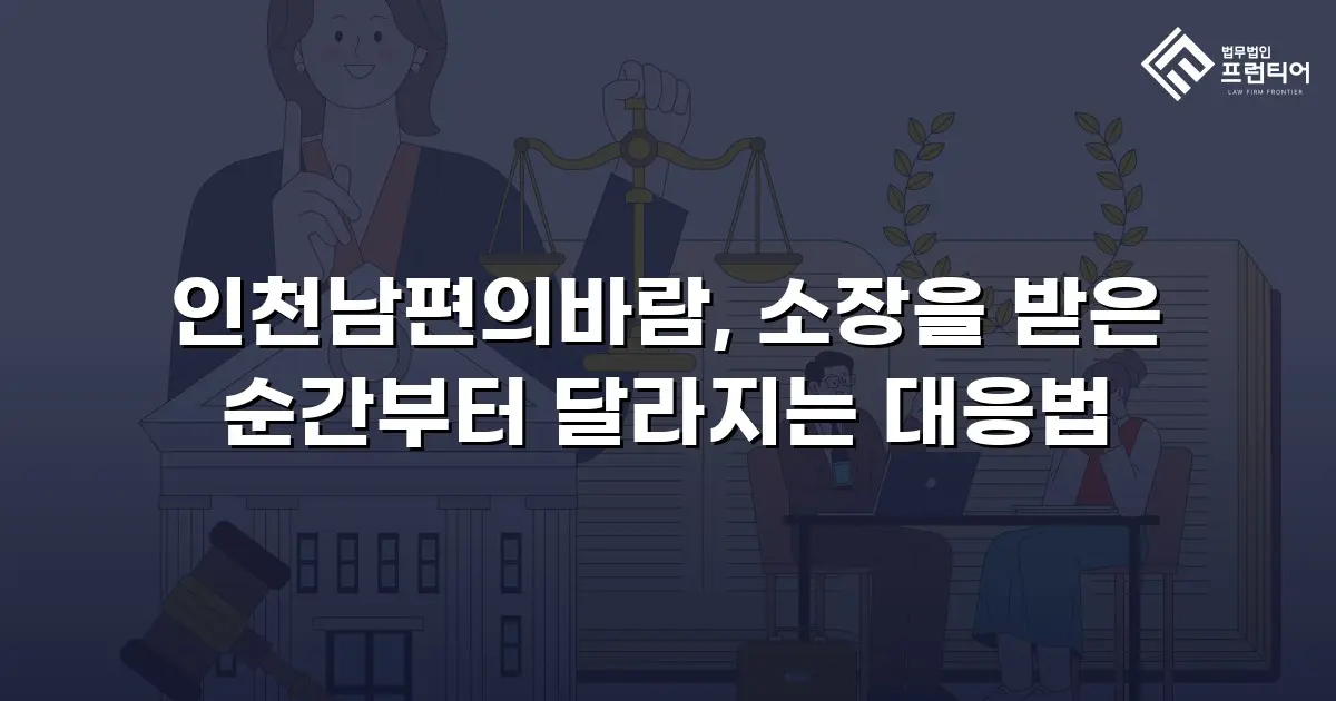 인천남편의바람, 소장을 받은 순간부터 달라지는 대응법