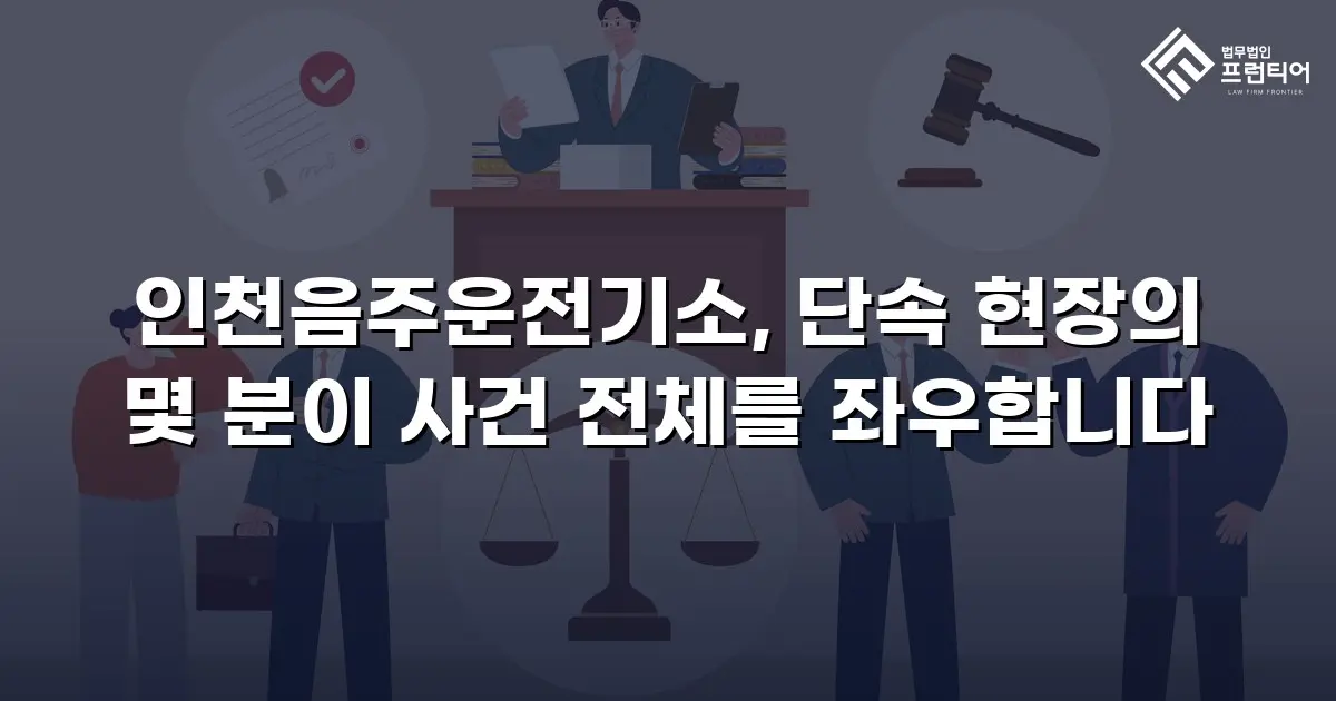 인천음주운전기소, 단속 현장의 몇 분이 사건 전체를 좌우합니다