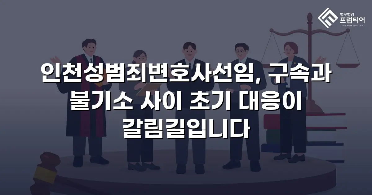 인천성범죄변호사선임, 구속과 불기소 사이 초기 대응이 갈림길입니다