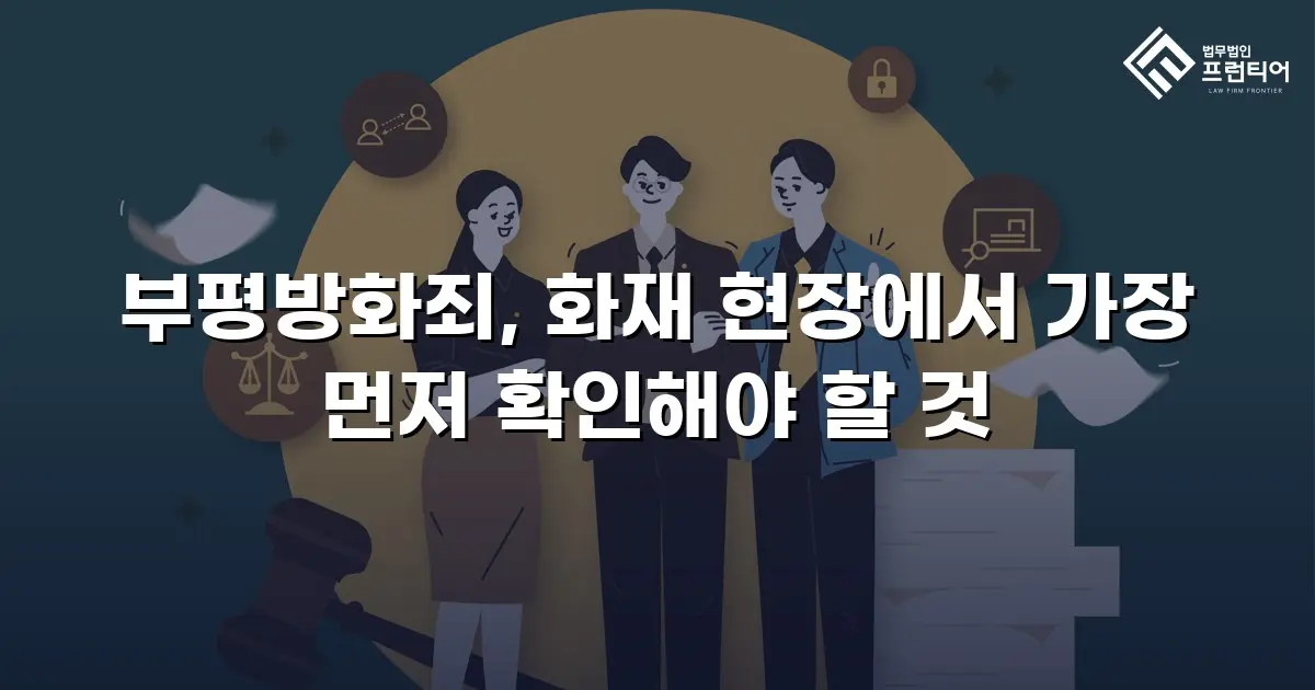 부평방화죄, 화재 현장에서 가장 먼저 확인해야 할 것