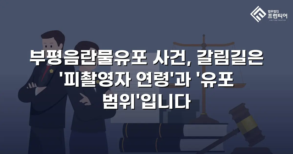 부평음란물유포 사건, 갈림길은 '피촬영자 연령'과 '유포 범위'입니다