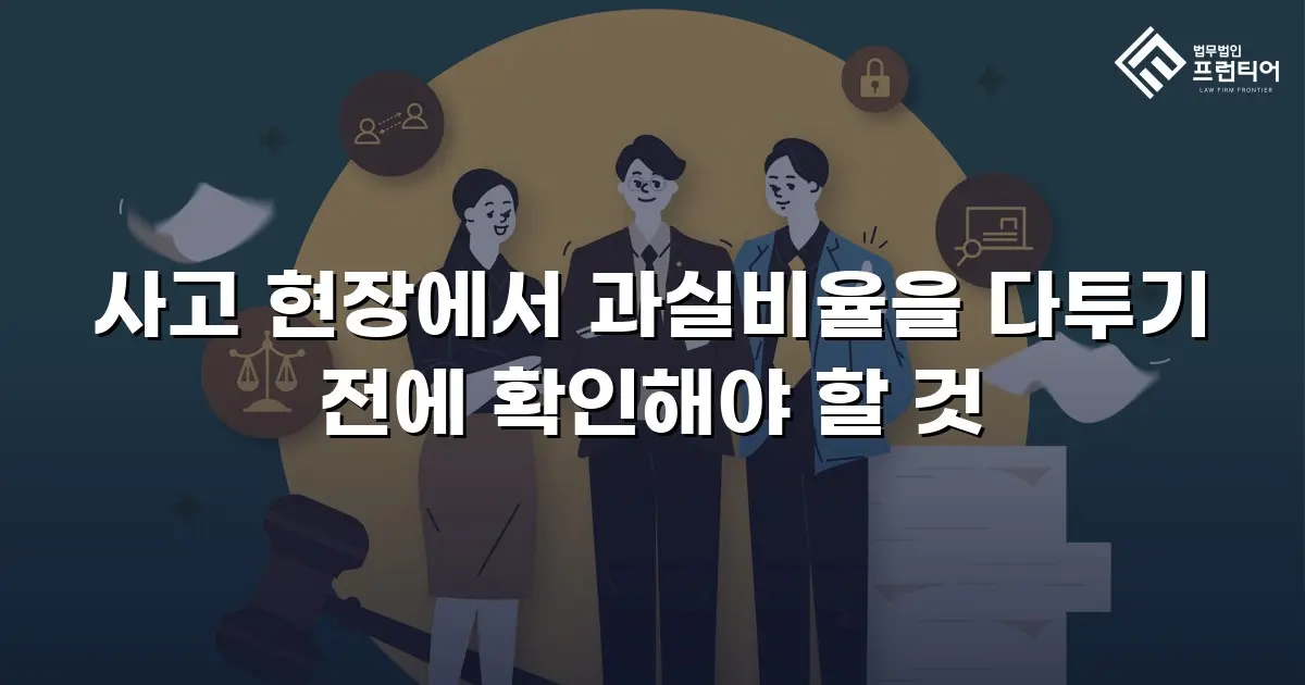 사고 현장에서 과실비율을 다투기 전에 확인해야 할 것