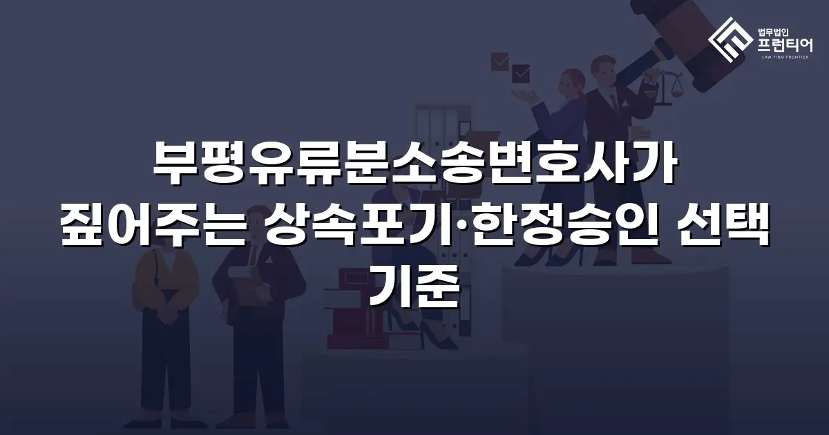 부평유류분소송변호사가 짚어주는 상속포기·한정승인 선택 기준