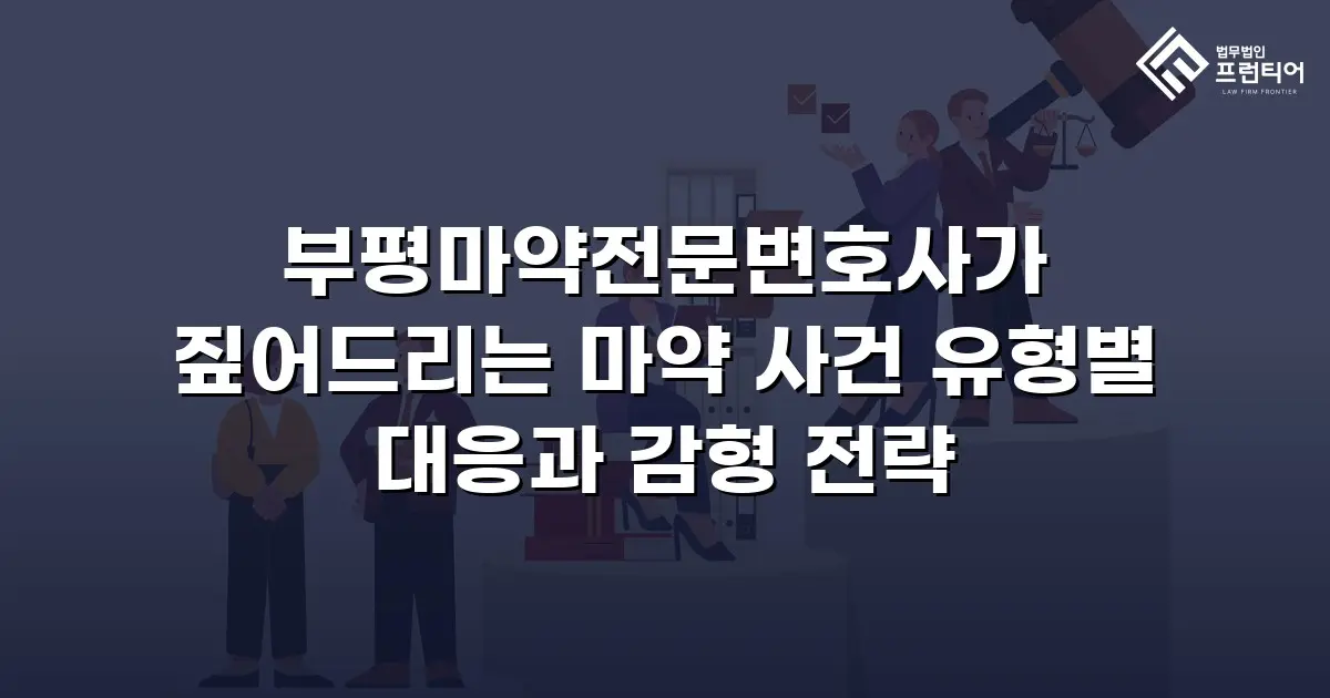 부평마약전문변호사가 짚어드리는 마약 사건 유형별 대응과 감형 전략