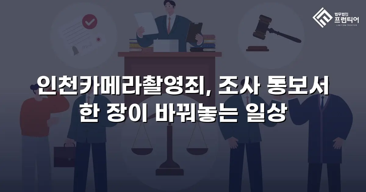 인천카메라촬영죄, 조사 통보서 한 장이 바꿔놓는 일상
