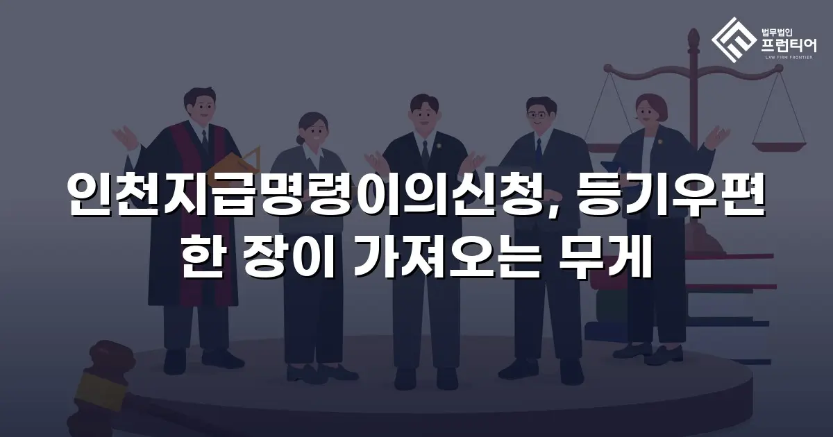 인천지급명령이의신청, 등기우편 한 장이 가져오는 무게