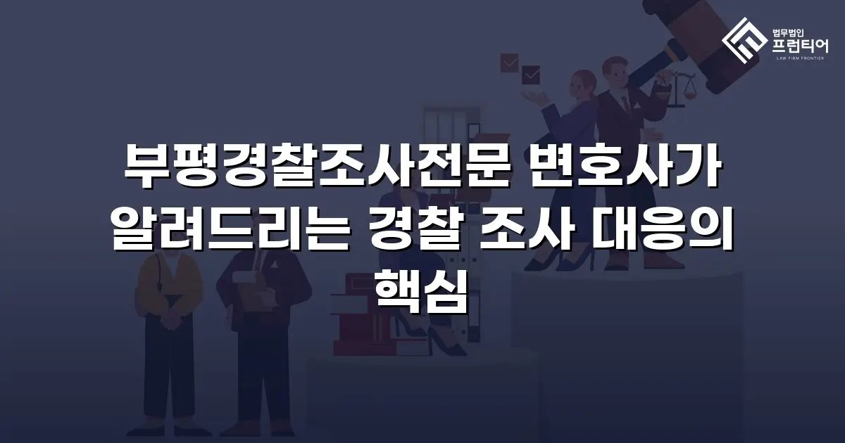 부평경찰조사전문 변호사가 알려드리는 경찰 조사 대응의 핵심