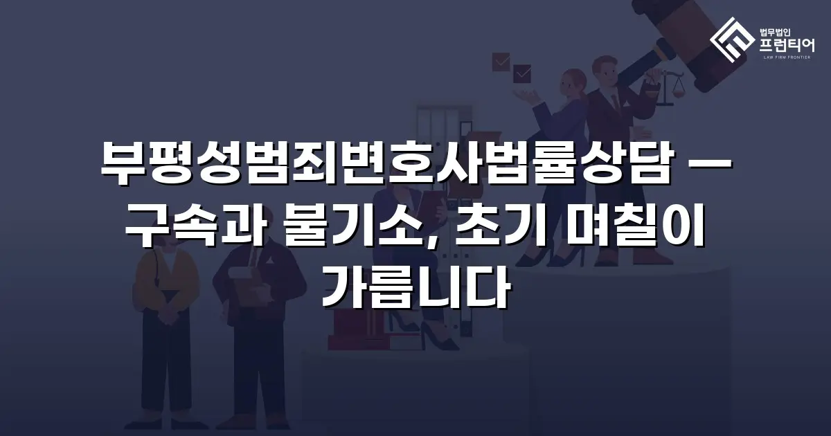 부평성범죄변호사법률상담 — 구속과 불기소, 초기 며칠이 가릅니다