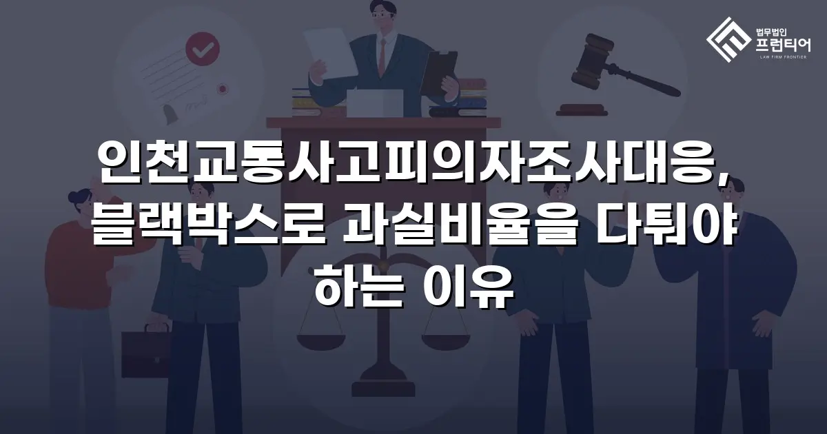 인천교통사고피의자조사대응, 블랙박스로 과실비율을 다퉈야 하는 이유