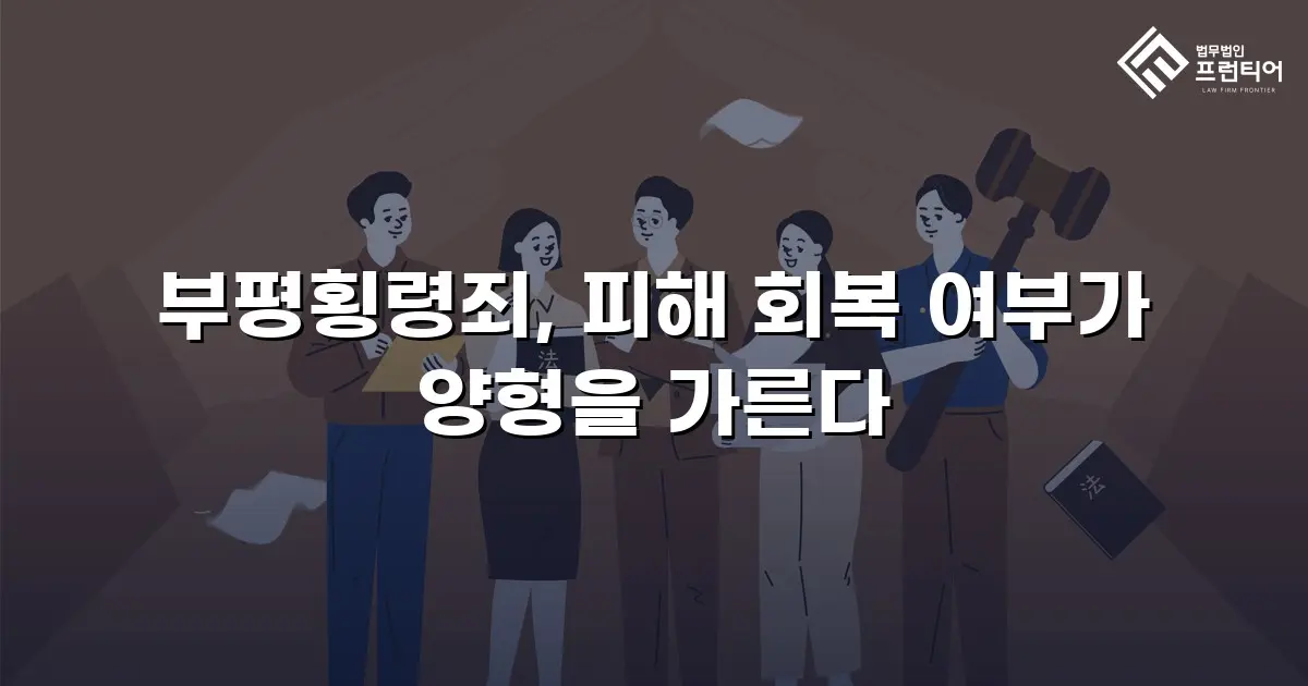 부평횡령죄, 피해 회복 여부가 양형을 가른다
