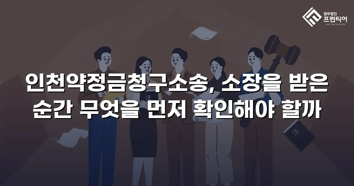 인천약정금청구소송, 소장을 받은 순간 무엇을 먼저 확인해야 할까