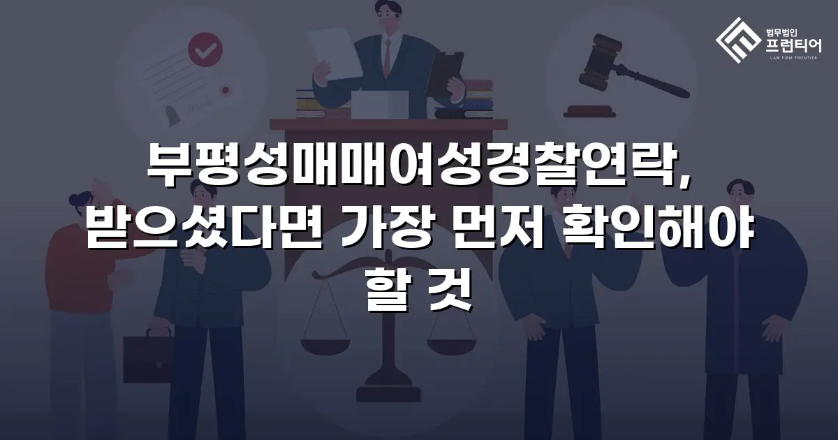 부평성매매여성경찰연락, 받으셨다면 가장 먼저 확인해야 할 것