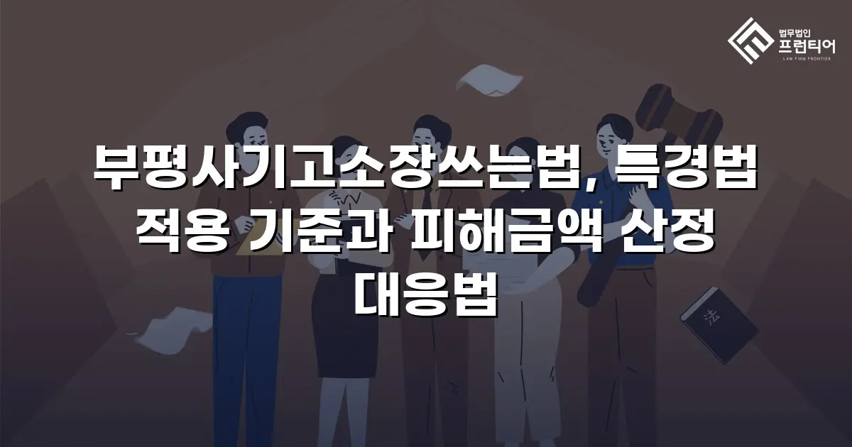 부평사기고소장쓰는법, 특경법 적용 기준과 피해금액 산정 대응법