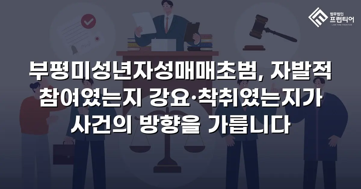 부평미성년자성매매초범, 자발적 참여였는지 강요·착취였는지가 사건의 방향을 가릅니다